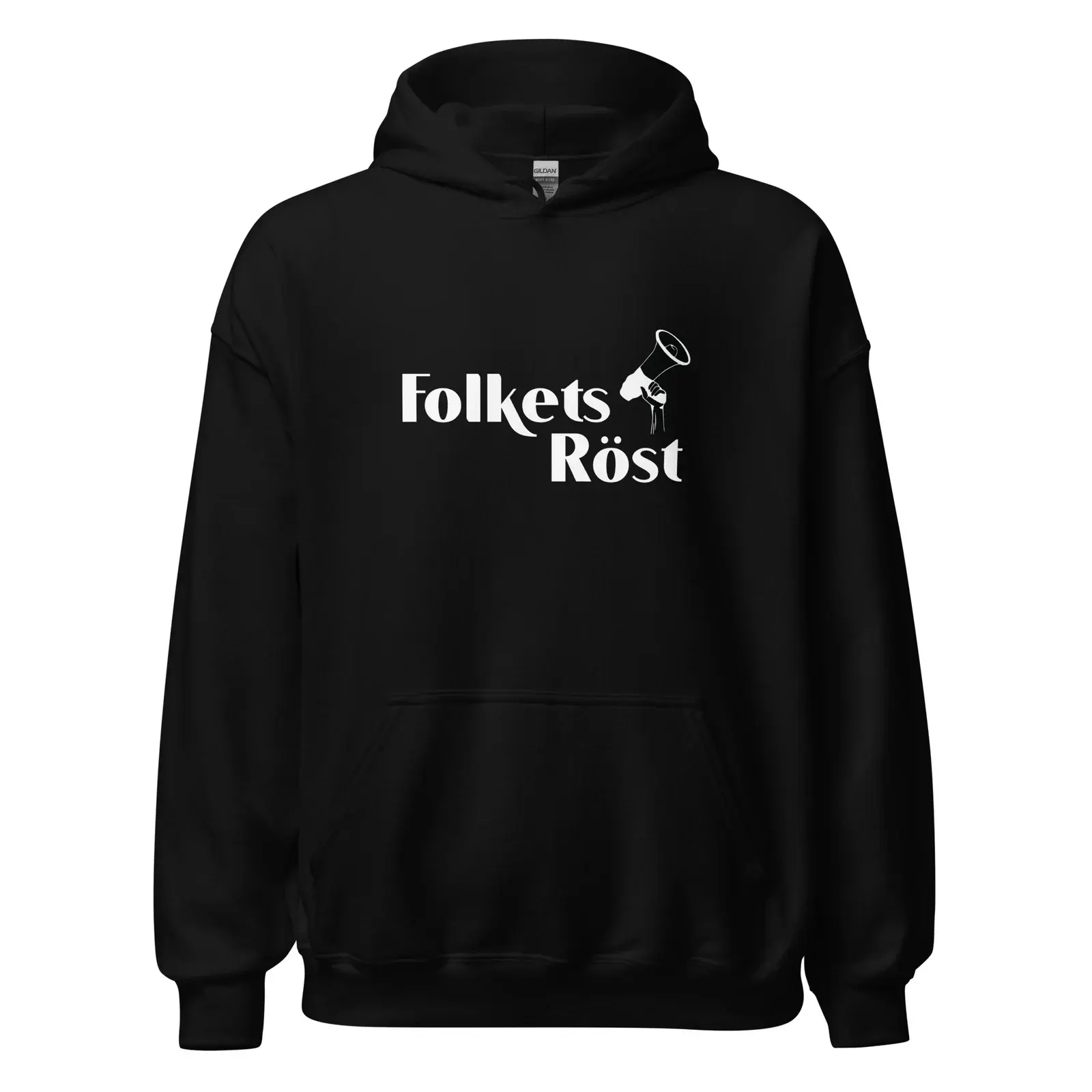 Folkets röst svart hoodie från RFA Apparel