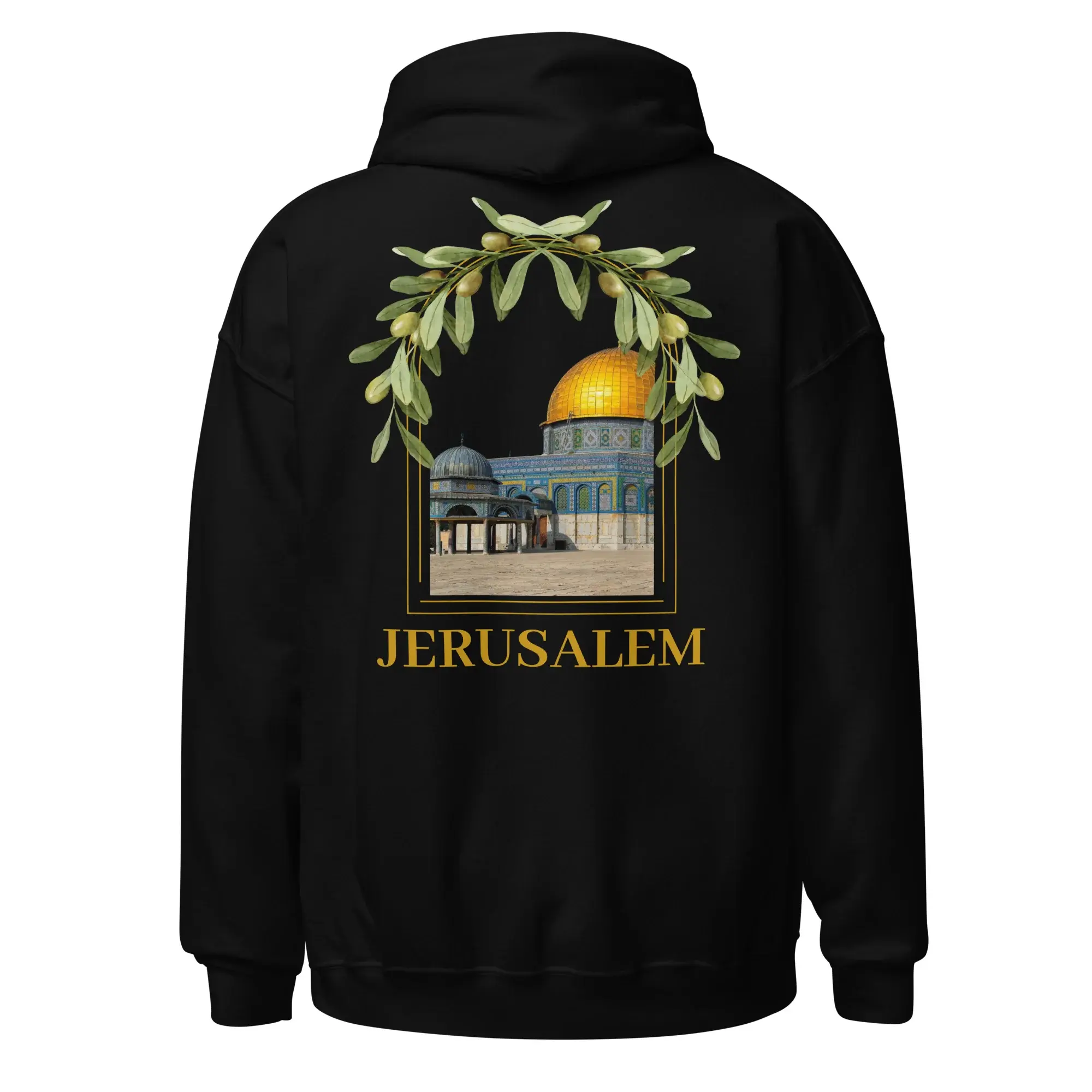 Jerusalem hoodie bakifrån från RFA Apparel