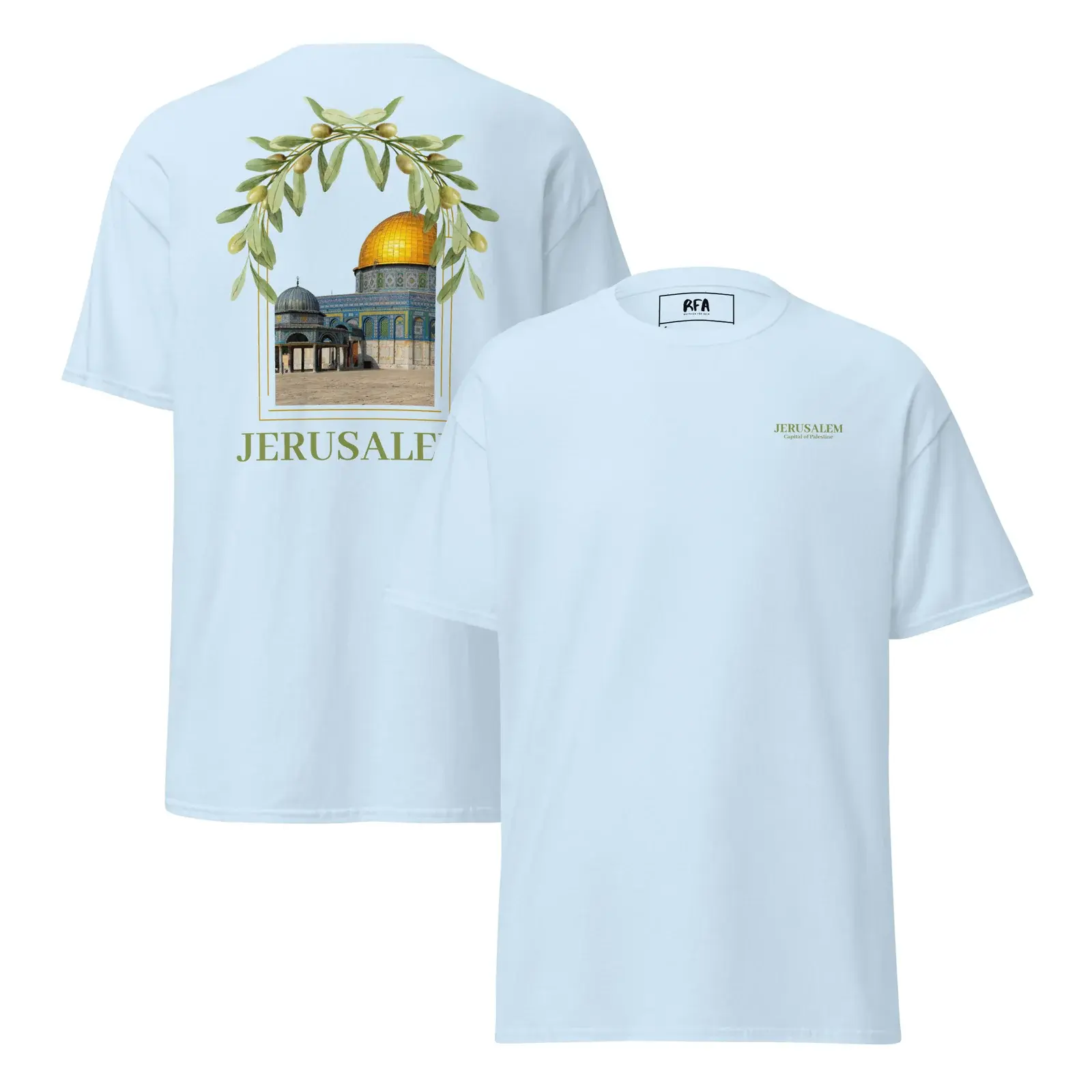 Jerusalem ljusblå t-shirt från RFA Apparel
