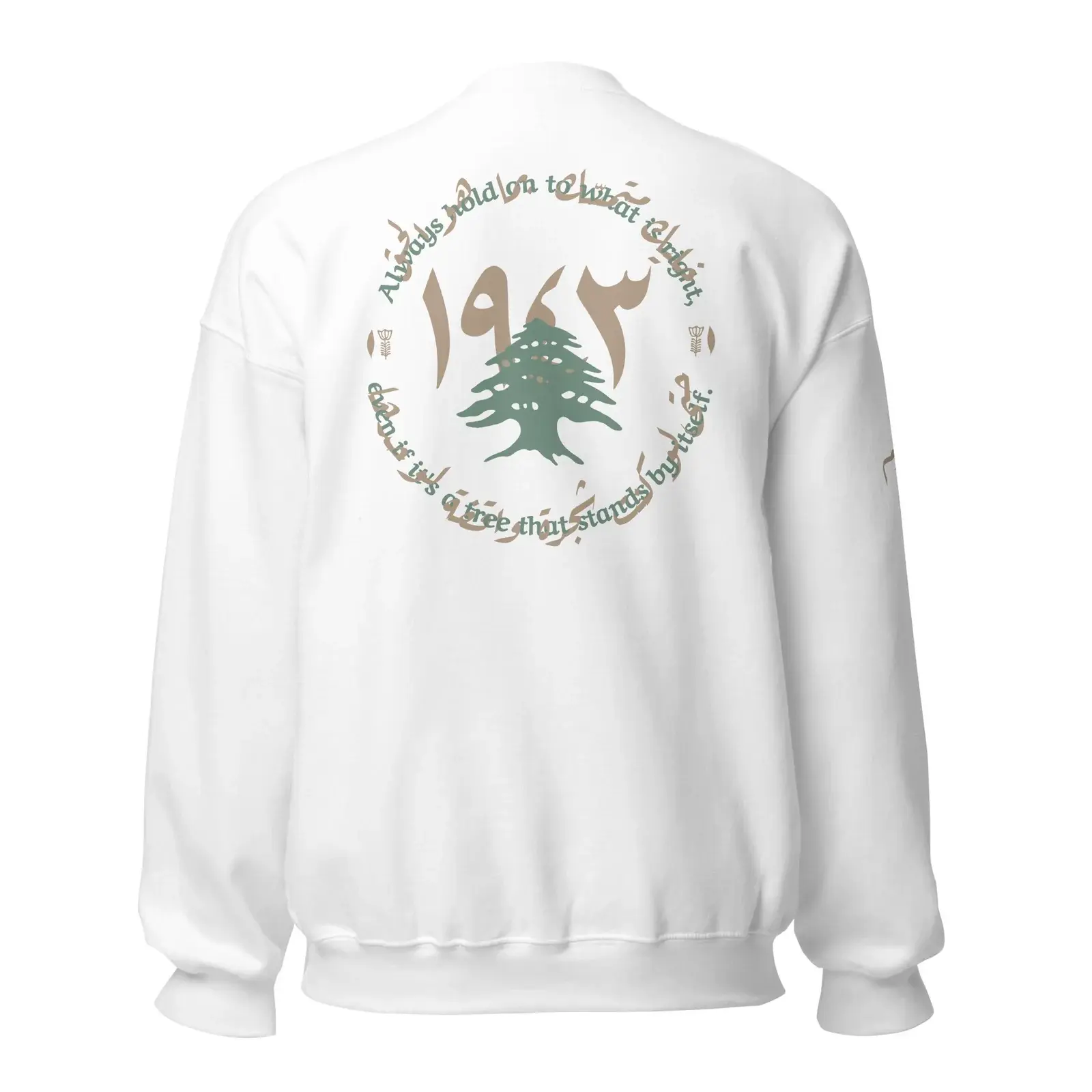 Libanon vit sweatshirt från RFA Apparel