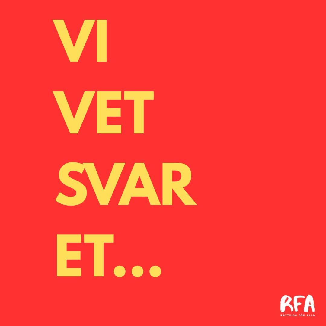 Vi vet svaret...