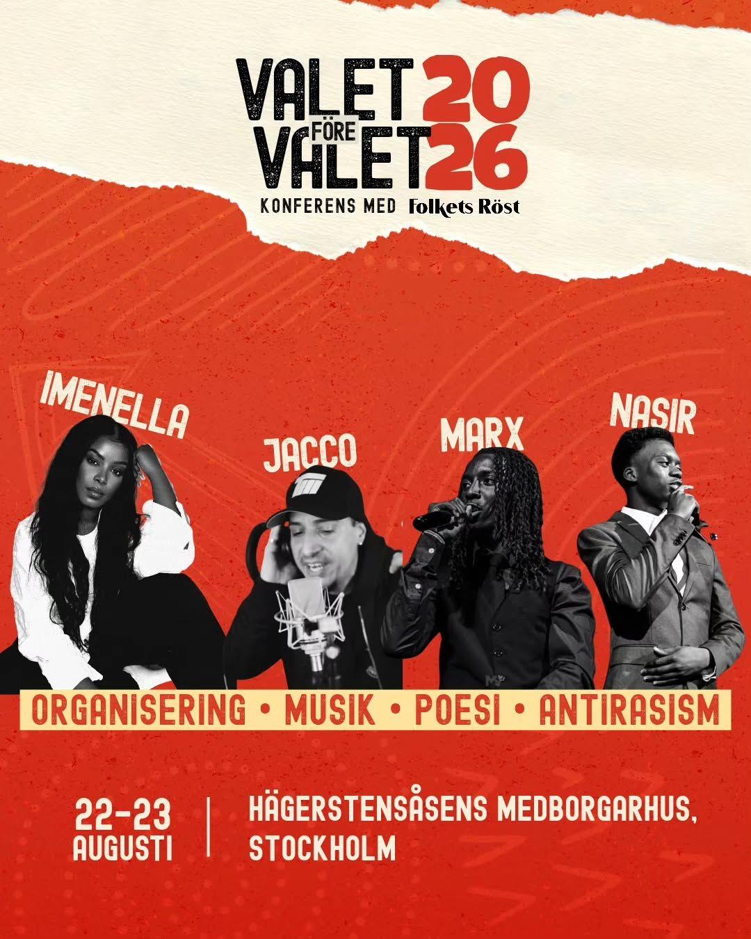 Event poster-Organisering, musik, poesi, antirasism